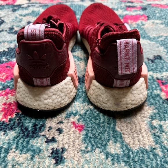 Adidas NMD R1 Low-Top Sneakers in Burgundy - Picture 6 of 14